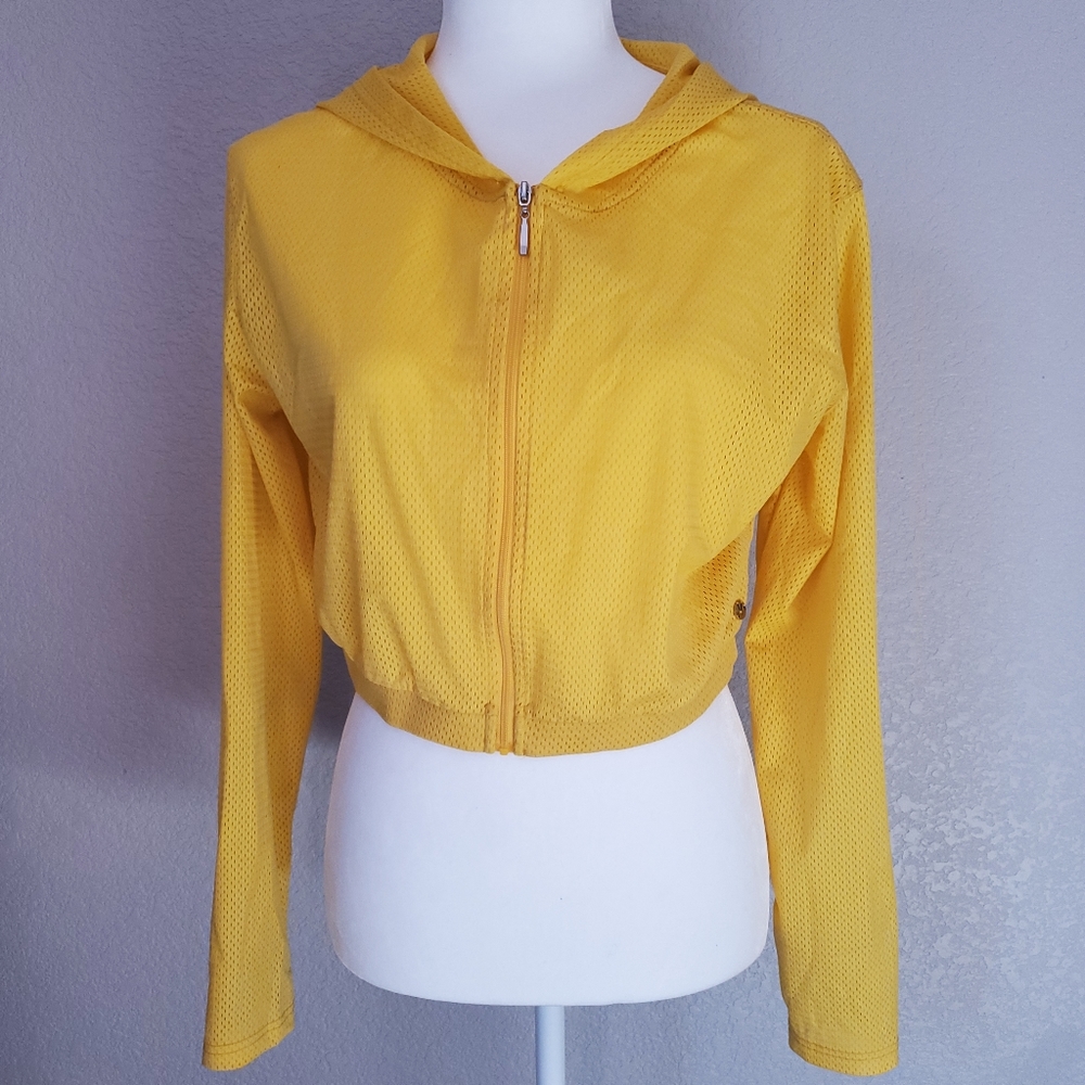 Buffbunny Collection Mesh Zipup Crop Top. Size L